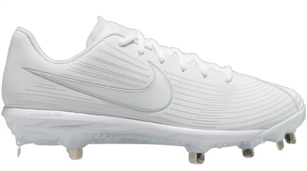 Nike Hyperdiamond 3 White Metal Cleats