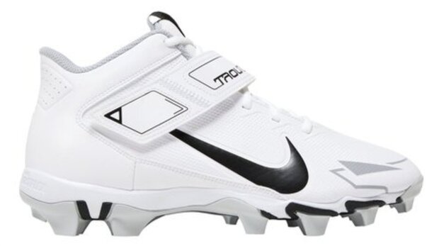 Nike Trout 8 White High Rubber Cleats