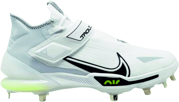 Nike Trout 8 White High Metal Cleats