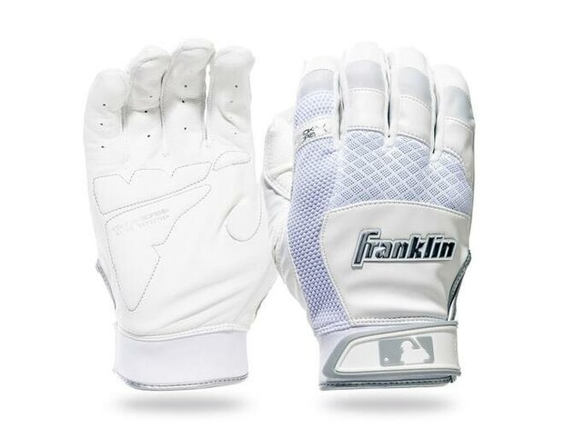 Franklin Shok Absorb Batting Gloves White