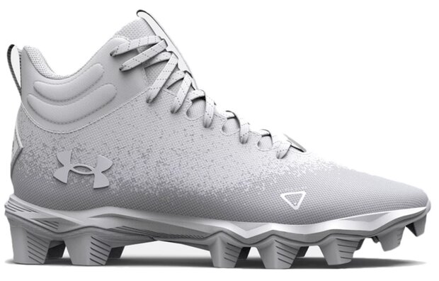 Under Armour Spotlight 2 White High Rubber Cleats Beeball