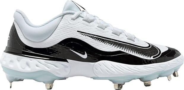Nike Huarache Elite 4 Low White/Black Metal Cleats