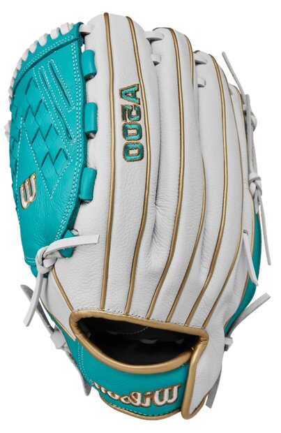 Wilson A500 Siren 12.5" All-Round Glove White/Blue/Gold LHT