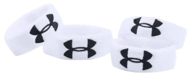 Under Armour 1" Wristbands 4-Pack White