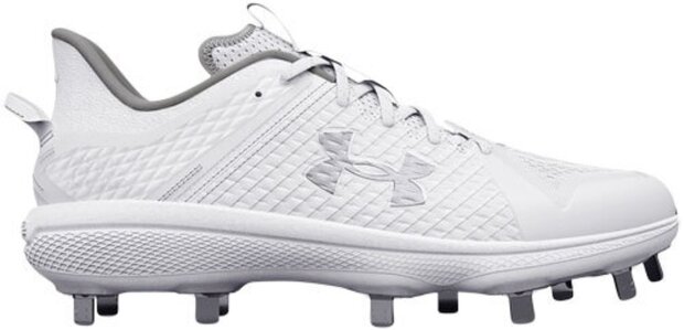 Under Armour Yard MT White Metal Cleats