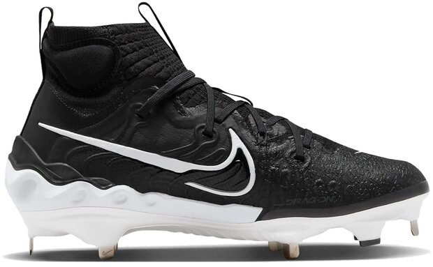 Nike Huarache NXT Black/White Metal Cleats