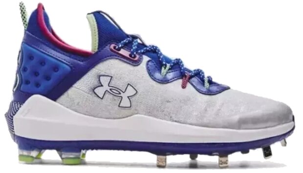 Under Armour Harper 8 Royal/Silver Metal Cleats
