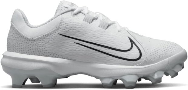 Nike Hyperdiamond 4 Pro White/Black Low Rubber Cleats