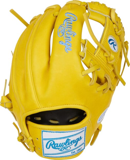 Rawlings Heart of the Hide 11.5" Infield Glove Yellow/Blue RHT