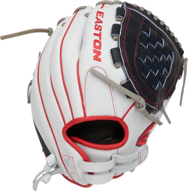 Easton Professional Collection Softball Color Splash 12" All-Round Glove White/Navy/Red RHT
