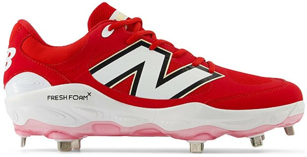 New Balance L3000TR7 Team Red/White Metal Cleats