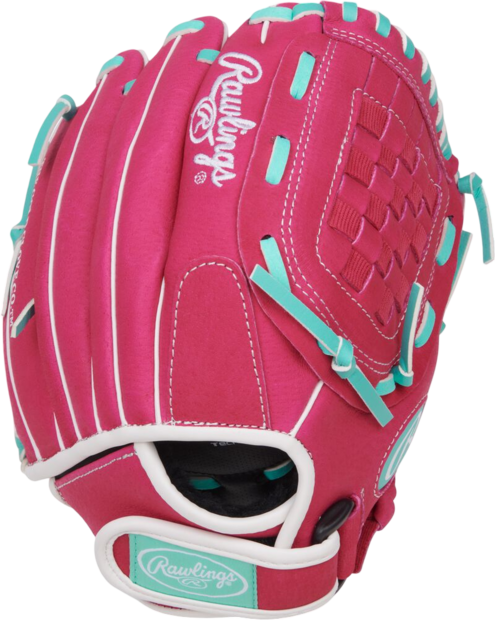 Rawlings Sure Catch Softball 10.5'' Youth Glove Pink/Mint/White RHT
