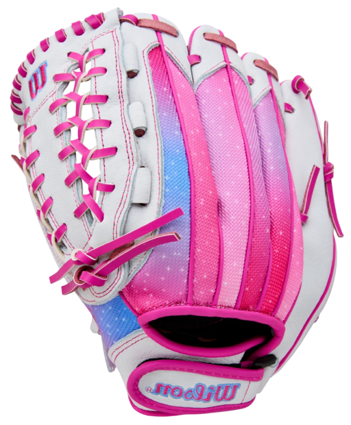 Wilson A440 12" Youth Outfield Glove White/Pink/Galaxy LHT