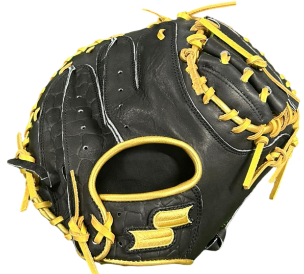 SSK EBC50 32.5" Catcher Glove Crocodile Pattern Black/Gold RHT