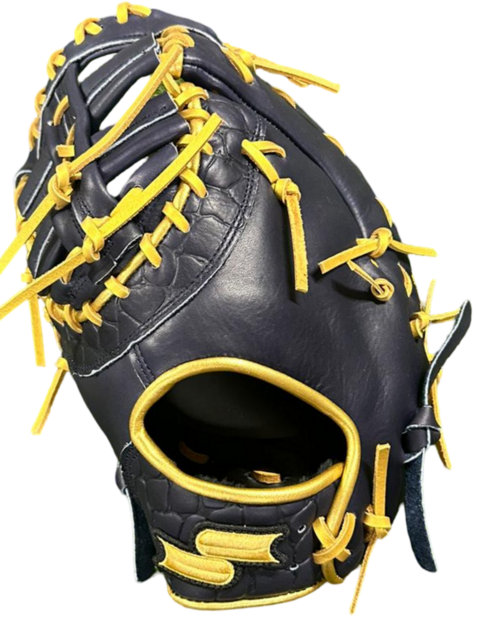 SSK EBC50 12.5" First Base Glove Crocodile Pattern Navy/Gold LHT