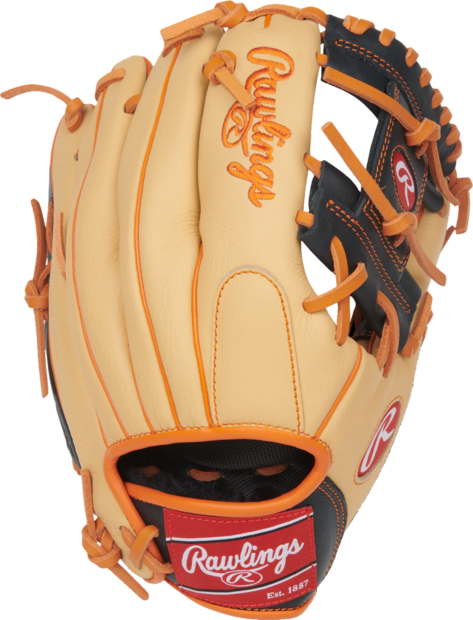 Rawlings Select Pro Lite Jackson Holliday 11.25" Youth Infield Glove Tan/Black/Orange RHT
