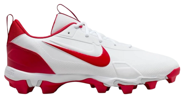 Nike Trout 9 White/University Red Low Rubber Cleats