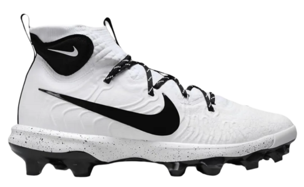 Nike Huarache NXT White/Black Speckled High Rubber Cleats