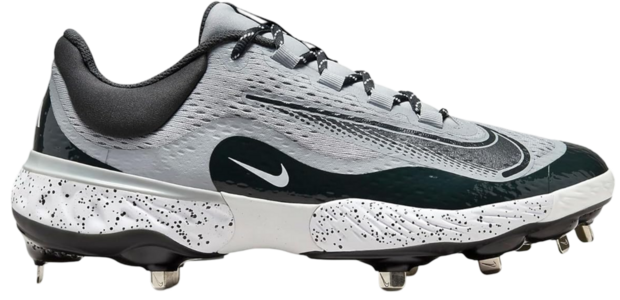 Nike Huarache Elite 4 Low Wolf Grey/White/Dark Smoke Grey Metal Cleats
