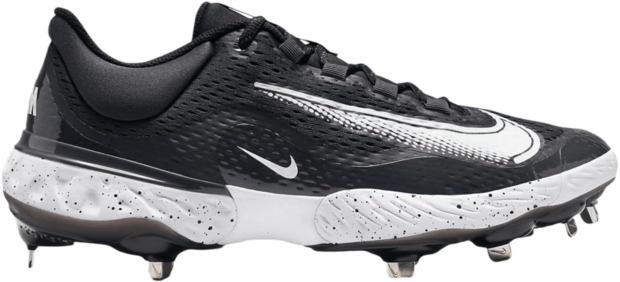 Nike Huarache Elite 4 Low Black/Dark Smoke Grey/White Metal Cleats