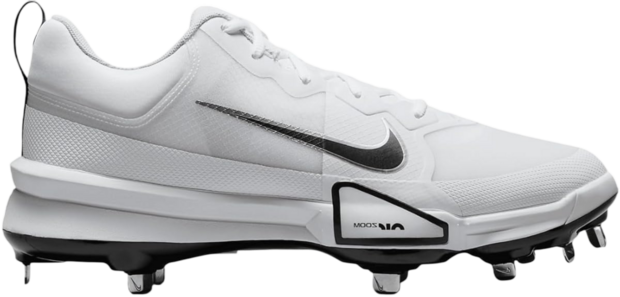 Nike Trout 9 Pro White/Black Metal Cleats