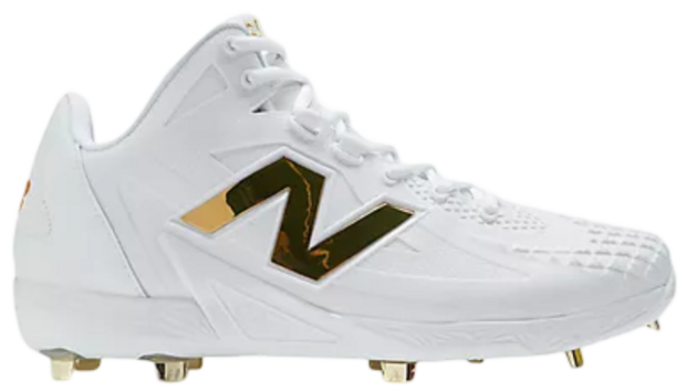 New Balance FuelCell Ohtani 1 White/Gold Metal Cleats