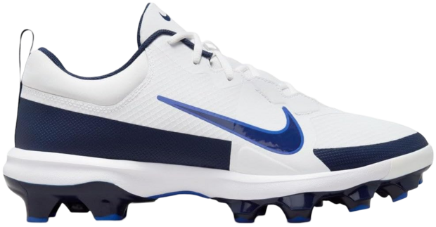 Nike Trout 9 Pro White/Navy/Royal Low Rubber Cleats