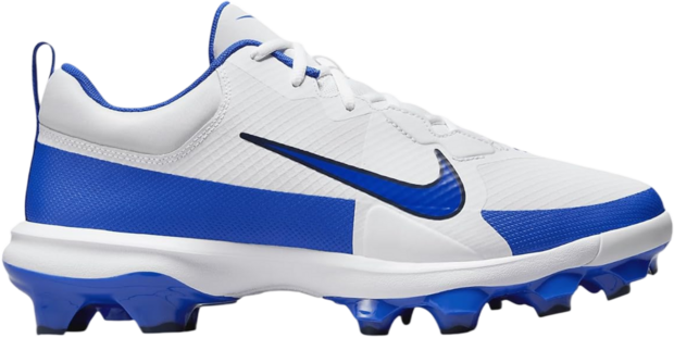 Nike Trout 9 Pro White/Royal Low Rubber Cleats