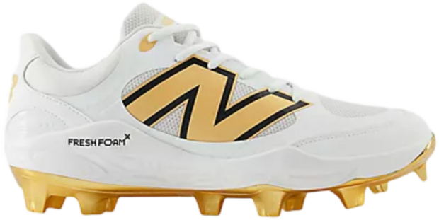 New balance PL3000L7 White/Metalic Gold Rubber Cleats