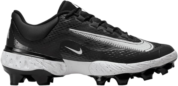 Nike Huarache Elite 4 Black/White splatter Low Rubber Cleats