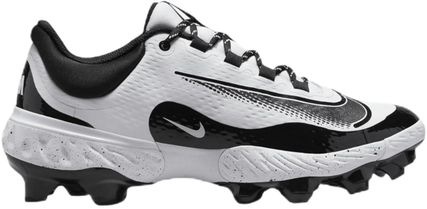 Nike Huarache Elite 4 White/Black/Splatter Low Rubber Cleats