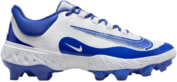 Nike Huarache Elite 4 White/Hyper Royal Splatter Low Rubber Cleats