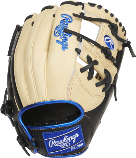 Rawlings Heart of the Hide 11.5" Infield Glove Tan/Black/Blue RHT