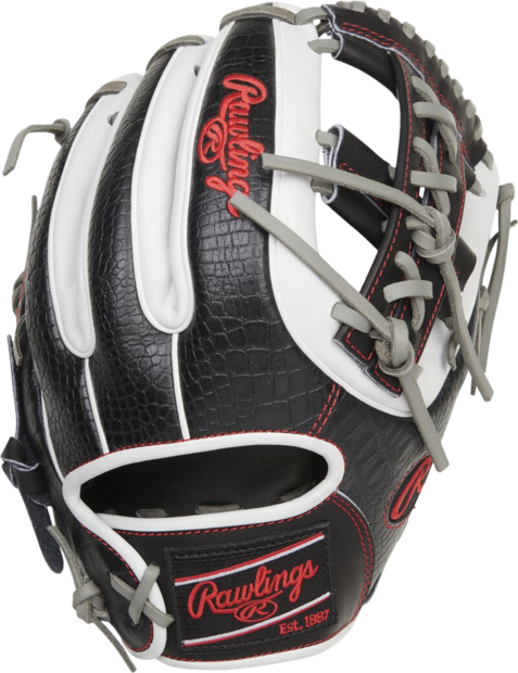 Rawlings Heart of the Hide 11.5" Infield Glove Crocodile Black/White RHT