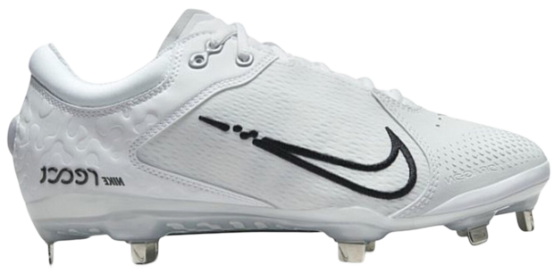 Nike Hyperdiamond 4 White Metal Cleats