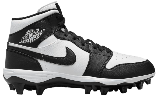 Nike Air Jordan 1 Black/White High Rubber Cleats