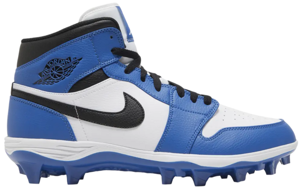 Nike Air Jordan 1 White/Black/Royal High Rubber Cleats
