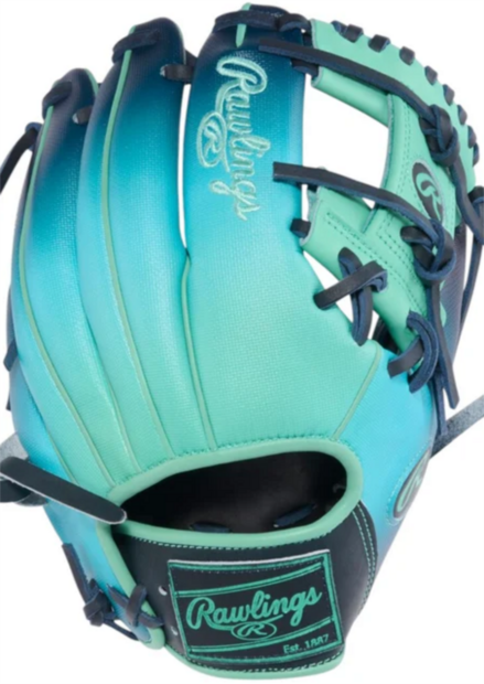 Rawlings Heart of the Hide Fun Burst 2.0 11.5" Infield Glove Navy/Mint RHT