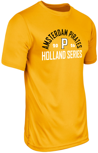 Dry Gear Short Sleeve T-Shirt Amsterdam Pirates 2026 Gold Hoofdklasse Holland Series