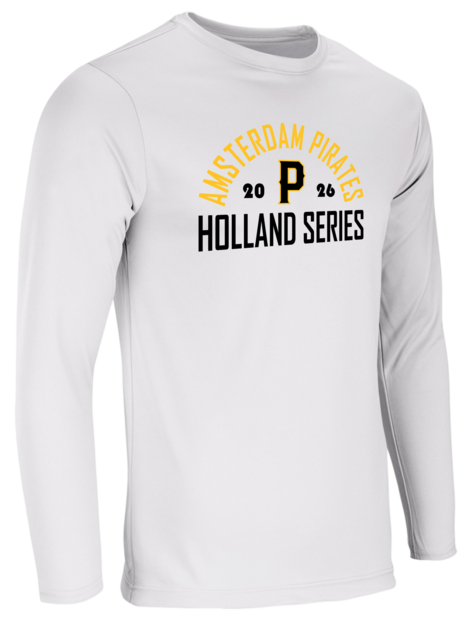 Dry Gear Long Sleeve T-Shirt Amsterdam Pirates 2026 White Hoofdklasse Holland Series