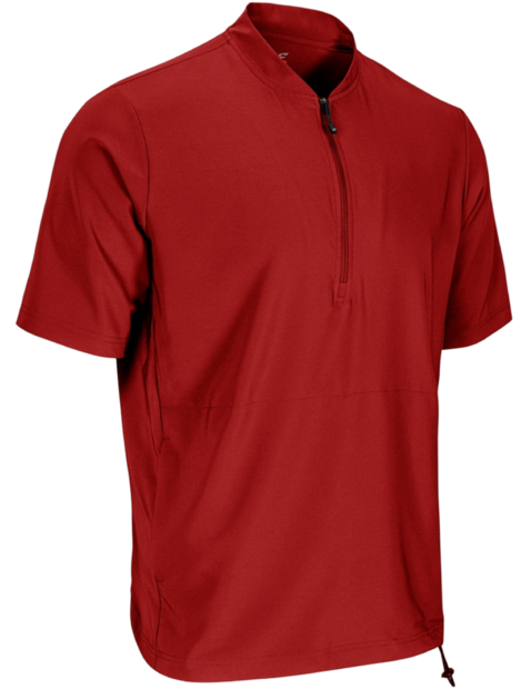 Champro Short Sleeve Warm-Up Jacket Scarlet