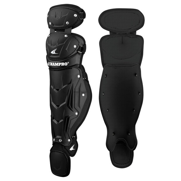 Champro Optimus MVP Double Knee Leg Guard Intermediate 14.5" Black