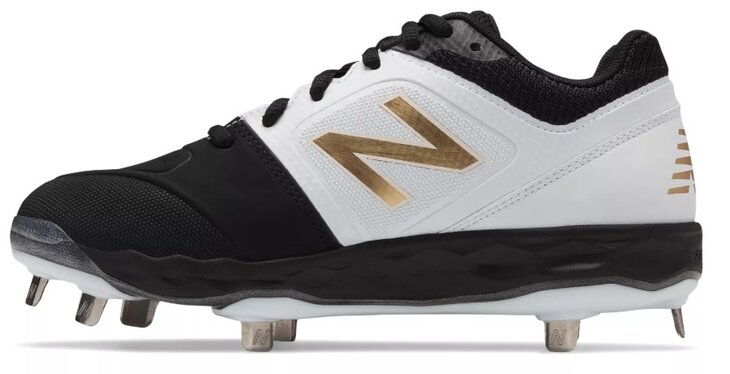 New Balance SMVELOK1 Black/White Metal Cleats