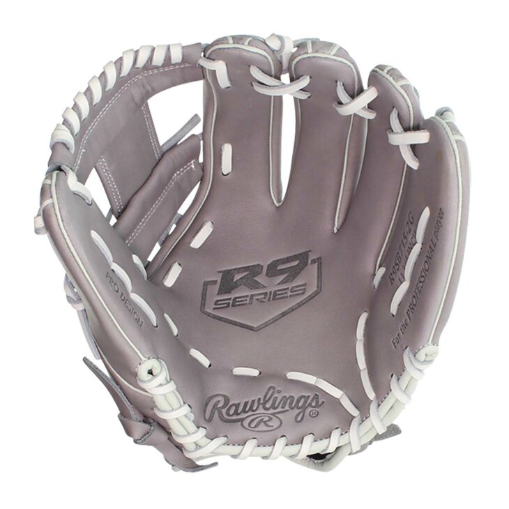 Rawlings R9 Softball 11.75" Infield Glove Gray/White RHT