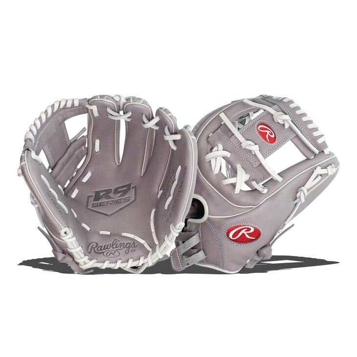 Rawlings R9 Softball 11.75" Infield Glove Gray/White RHT
