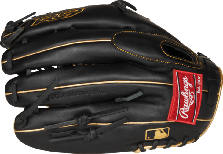 Rawlings R9 12.75" Outfield Glove Black/Gold RHT