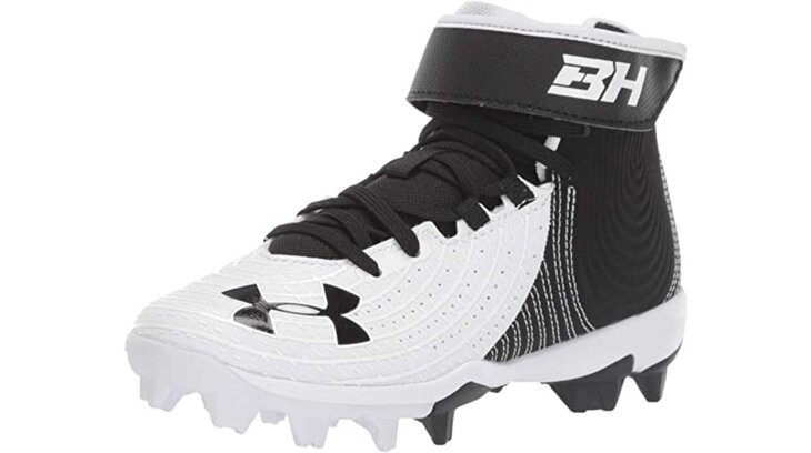 Under Armour Harper 4 Black/White High Rubber Cleats Beeball