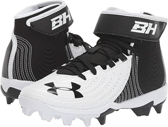 Under Armour Harper 4 Black/White High Rubber Cleats Beeball