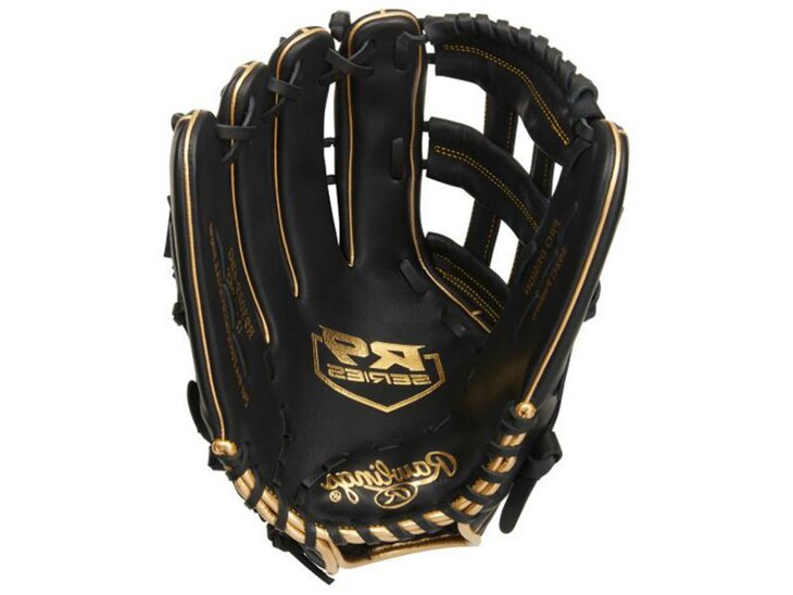 Rawlings R9 12.75" Outfield Glove Black/Gold LHT