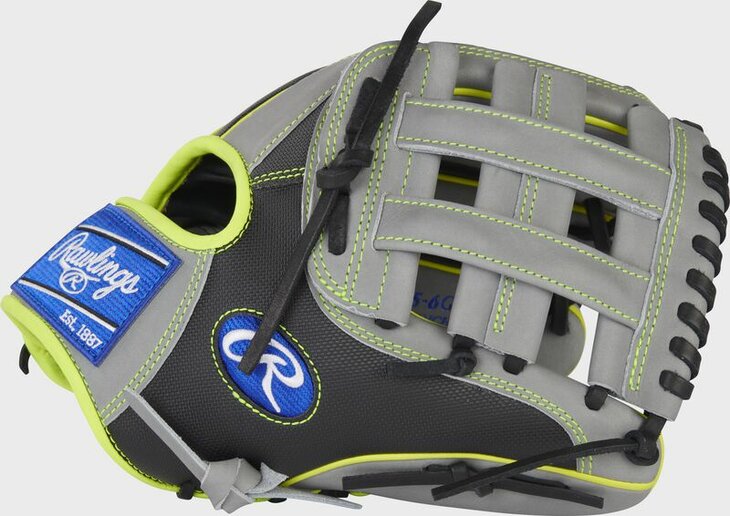 Rawlings Heart of the Hide 11.75" Infield/Pitcher Glove Gray/Black/Yellow RHT